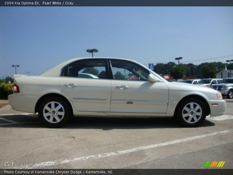 Pearl White / Gray 2004 Kia Optima EX