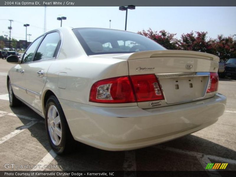 Pearl White / Gray 2004 Kia Optima EX
