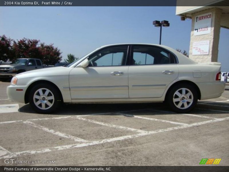 Pearl White / Gray 2004 Kia Optima EX