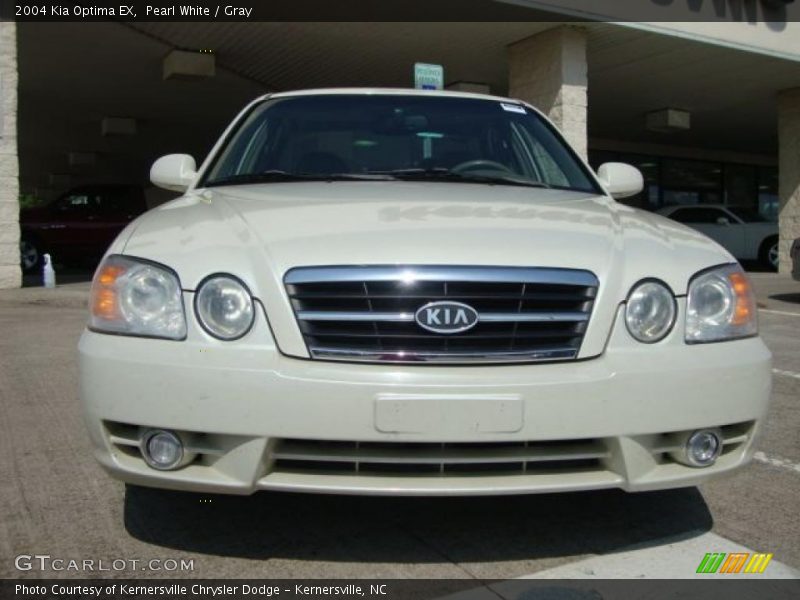 Pearl White / Gray 2004 Kia Optima EX