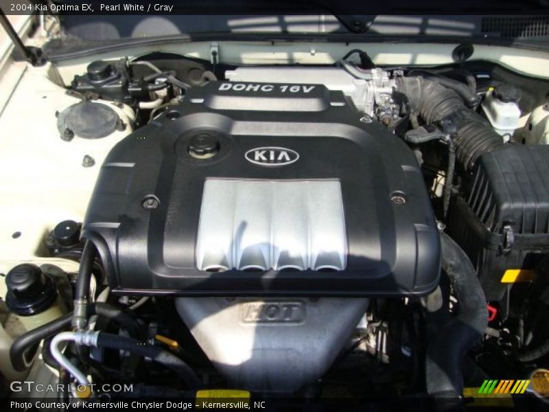 Pearl White / Gray 2004 Kia Optima EX