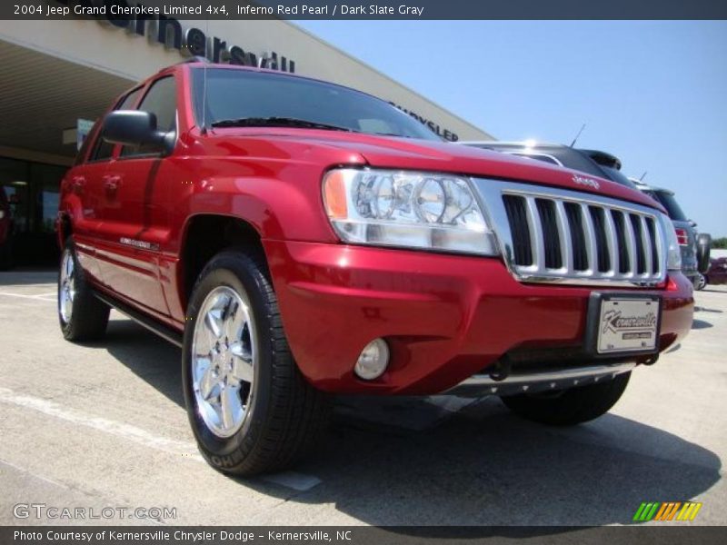 Inferno Red Pearl / Dark Slate Gray 2004 Jeep Grand Cherokee Limited 4x4