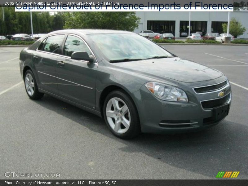 Dark Gray Metallic / Titanium 2009 Chevrolet Malibu LS Sedan