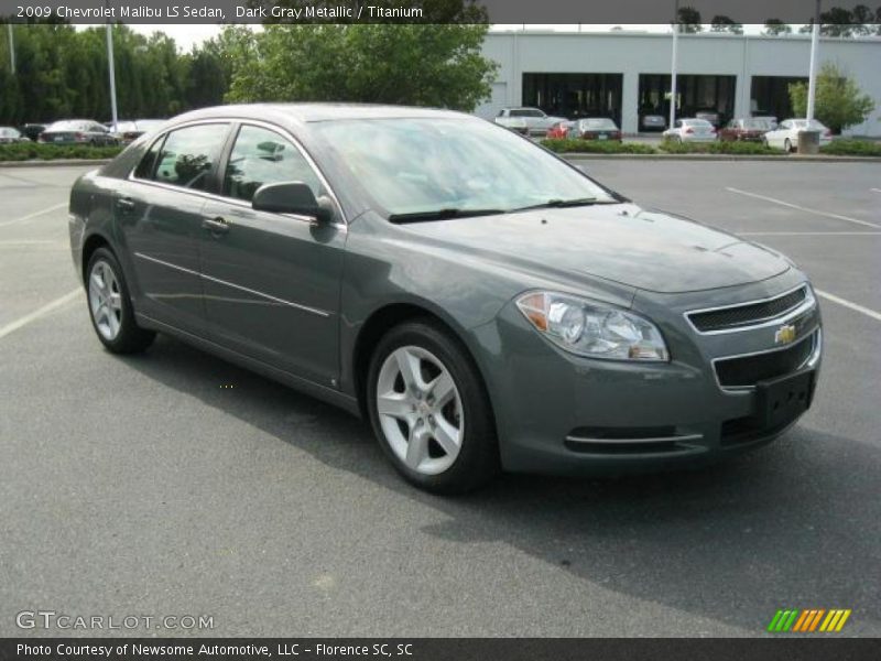 Dark Gray Metallic / Titanium 2009 Chevrolet Malibu LS Sedan