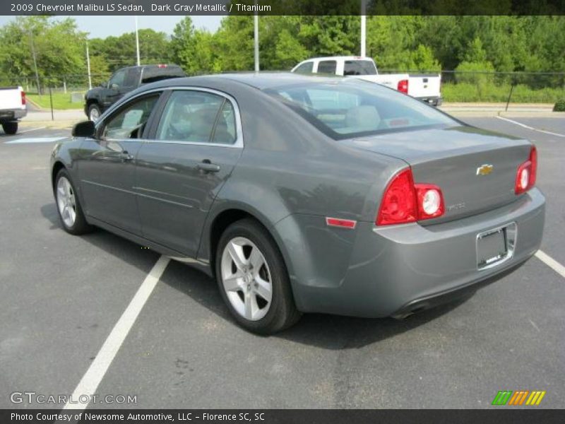 Dark Gray Metallic / Titanium 2009 Chevrolet Malibu LS Sedan