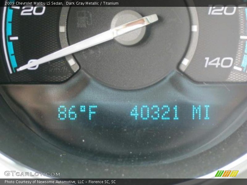 Dark Gray Metallic / Titanium 2009 Chevrolet Malibu LS Sedan