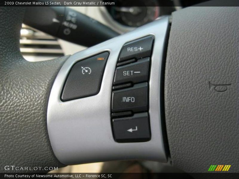 Dark Gray Metallic / Titanium 2009 Chevrolet Malibu LS Sedan