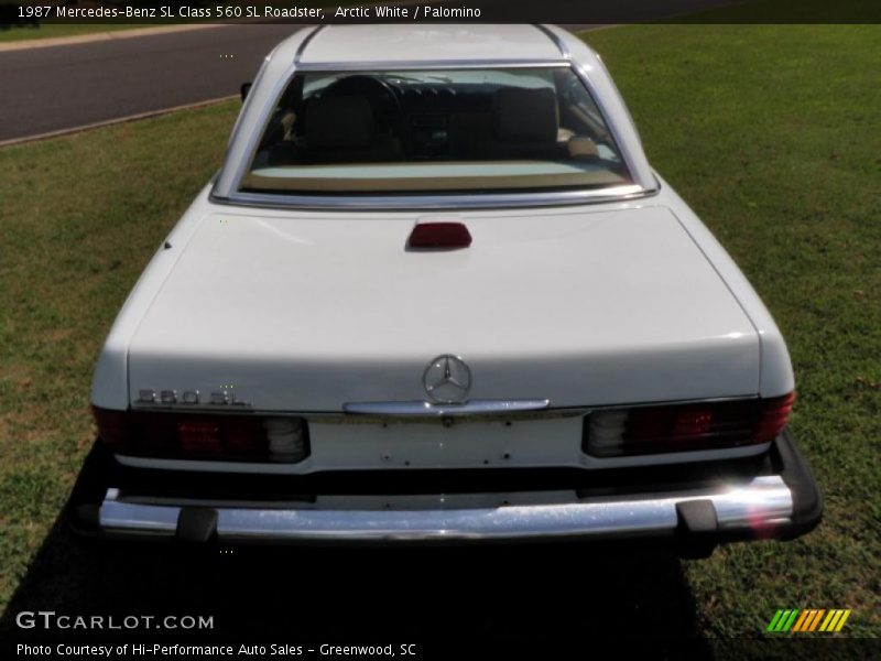 Arctic White / Palomino 1987 Mercedes-Benz SL Class 560 SL Roadster