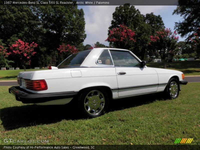 Arctic White / Palomino 1987 Mercedes-Benz SL Class 560 SL Roadster