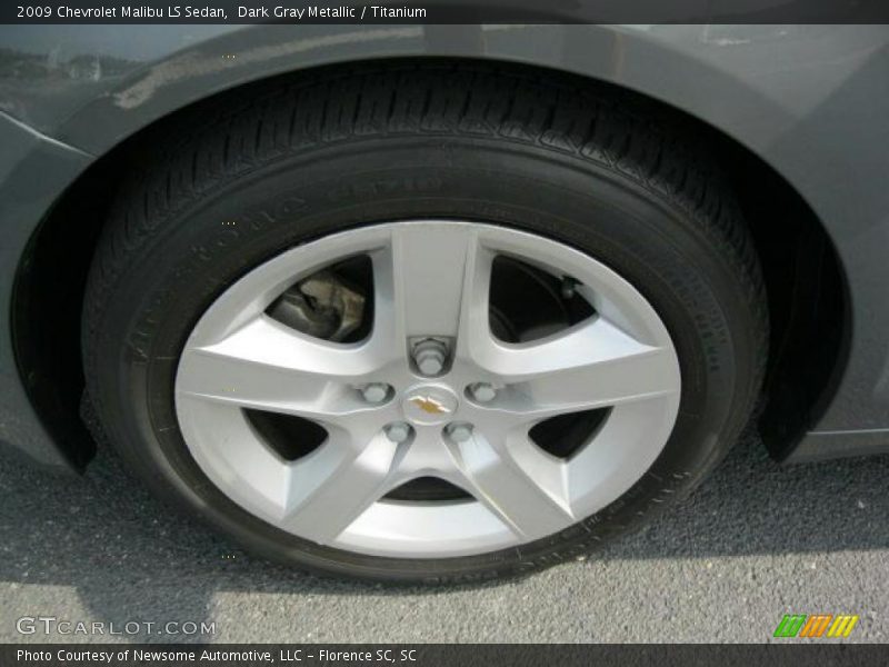 Dark Gray Metallic / Titanium 2009 Chevrolet Malibu LS Sedan