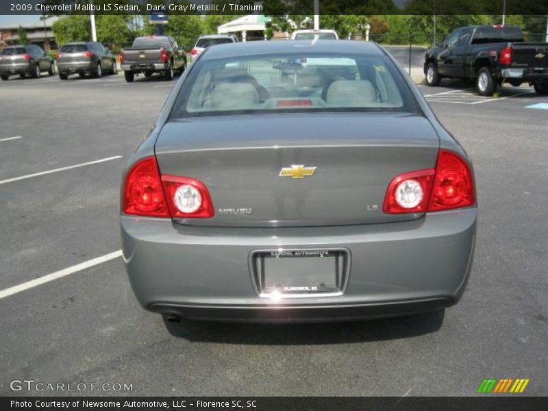 Dark Gray Metallic / Titanium 2009 Chevrolet Malibu LS Sedan