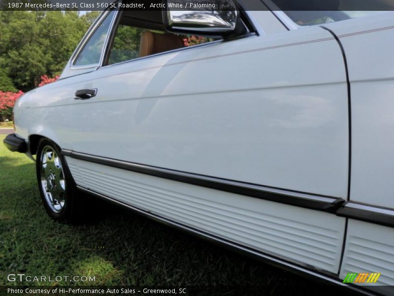 Arctic White / Palomino 1987 Mercedes-Benz SL Class 560 SL Roadster