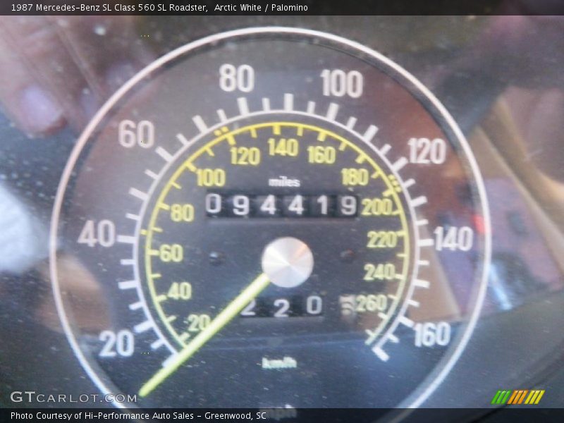 Arctic White / Palomino 1987 Mercedes-Benz SL Class 560 SL Roadster