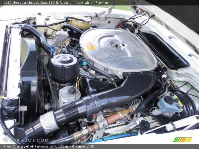 Arctic White / Palomino 1987 Mercedes-Benz SL Class 560 SL Roadster