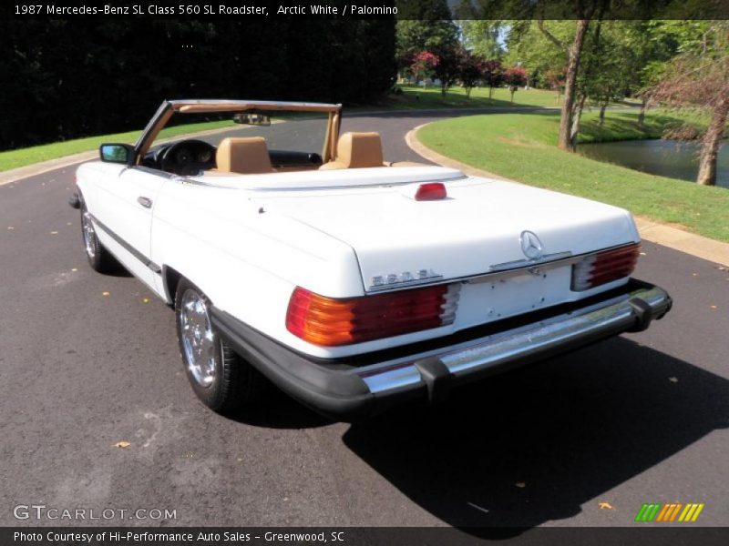 Arctic White / Palomino 1987 Mercedes-Benz SL Class 560 SL Roadster