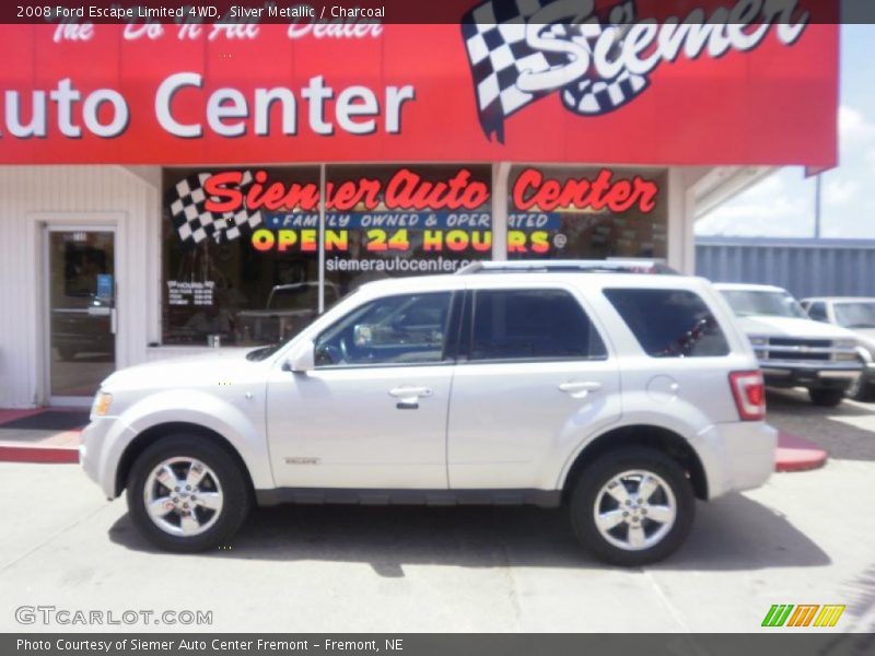 Silver Metallic / Charcoal 2008 Ford Escape Limited 4WD