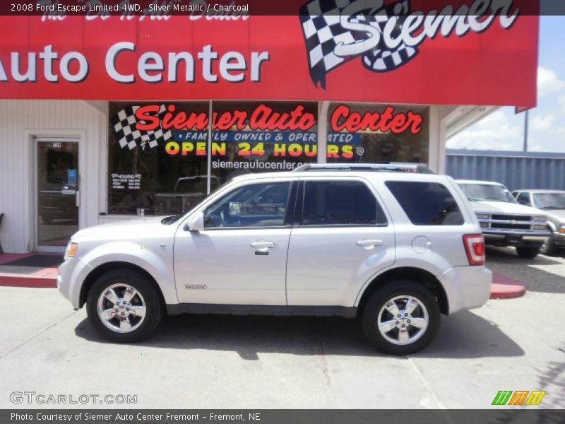 Silver Metallic / Charcoal 2008 Ford Escape Limited 4WD