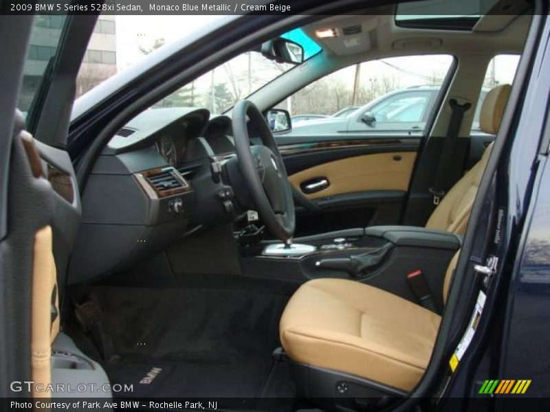 Monaco Blue Metallic / Cream Beige 2009 BMW 5 Series 528xi Sedan