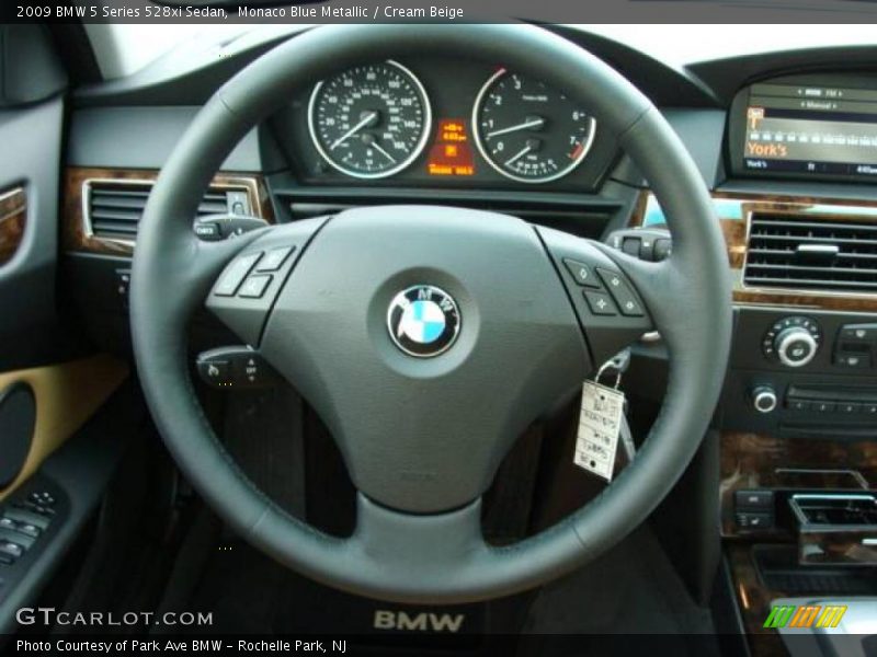 Monaco Blue Metallic / Cream Beige 2009 BMW 5 Series 528xi Sedan
