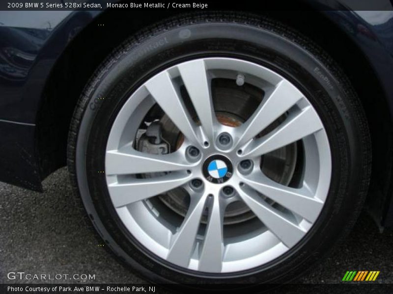 Monaco Blue Metallic / Cream Beige 2009 BMW 5 Series 528xi Sedan