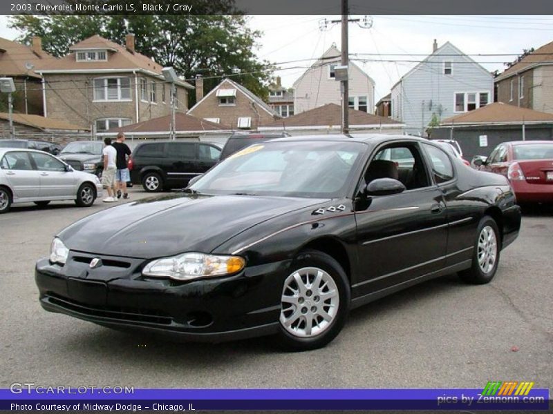 Black / Gray 2003 Chevrolet Monte Carlo LS