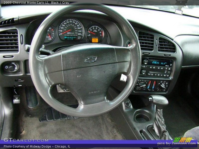 Black / Gray 2003 Chevrolet Monte Carlo LS