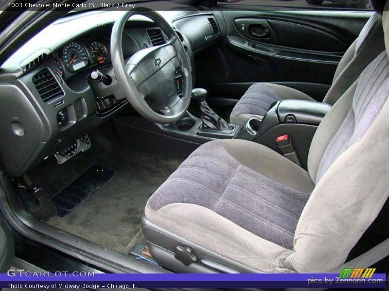 Black / Gray 2003 Chevrolet Monte Carlo LS