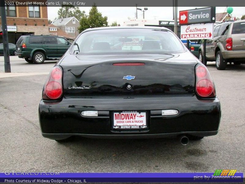 Black / Gray 2003 Chevrolet Monte Carlo LS