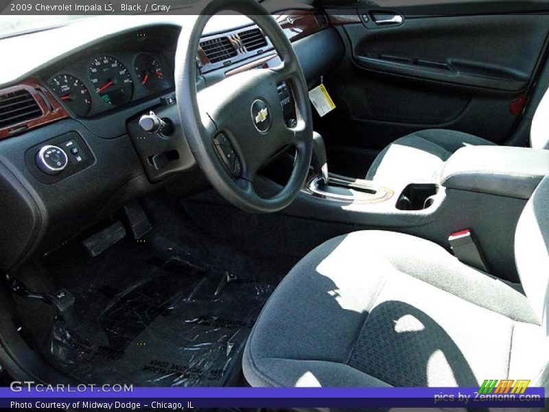 Black / Gray 2009 Chevrolet Impala LS