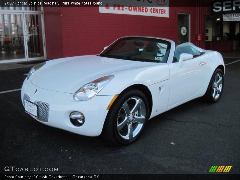 Pure White / Steel/Sand 2007 Pontiac Solstice Roadster