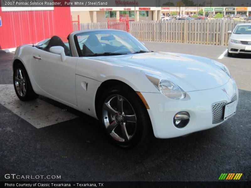 Pure White / Steel/Sand 2007 Pontiac Solstice Roadster
