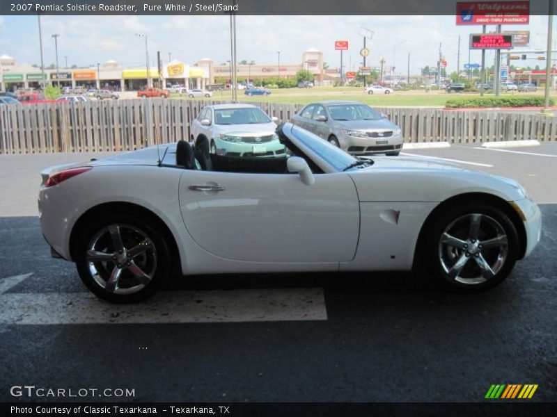 Pure White / Steel/Sand 2007 Pontiac Solstice Roadster