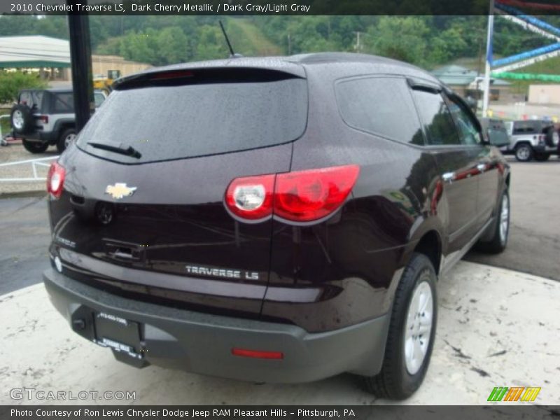 Dark Cherry Metallic / Dark Gray/Light Gray 2010 Chevrolet Traverse LS