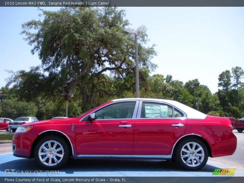 Sangria Red Metallic / Light Camel 2010 Lincoln MKZ FWD