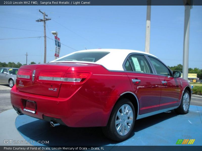 Sangria Red Metallic / Light Camel 2010 Lincoln MKZ FWD