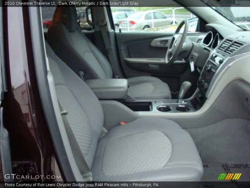 Dark Cherry Metallic / Dark Gray/Light Gray 2010 Chevrolet Traverse LS