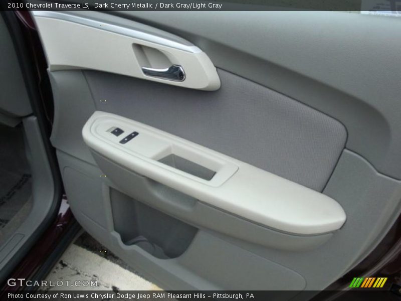 Dark Cherry Metallic / Dark Gray/Light Gray 2010 Chevrolet Traverse LS