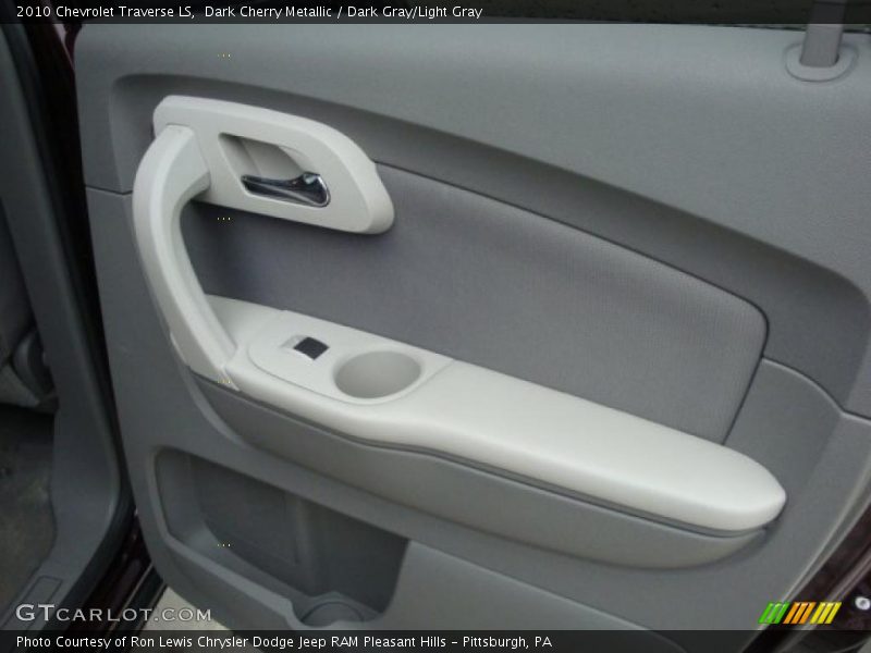 Dark Cherry Metallic / Dark Gray/Light Gray 2010 Chevrolet Traverse LS