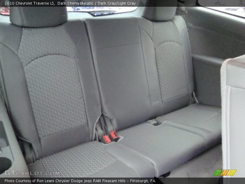 Dark Cherry Metallic / Dark Gray/Light Gray 2010 Chevrolet Traverse LS