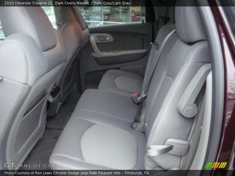 Dark Cherry Metallic / Dark Gray/Light Gray 2010 Chevrolet Traverse LS
