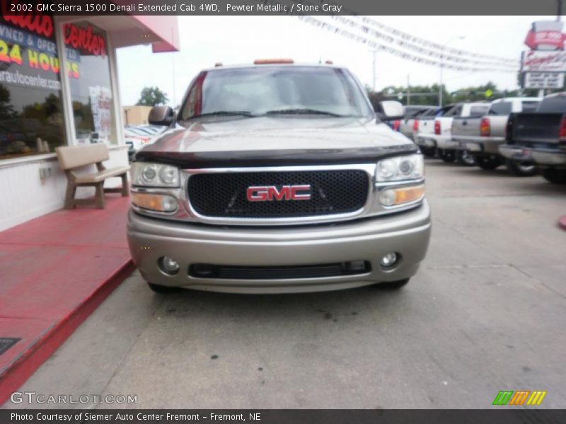 Pewter Metallic / Stone Gray 2002 GMC Sierra 1500 Denali Extended Cab 4WD
