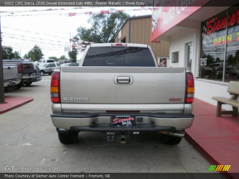 Pewter Metallic / Stone Gray 2002 GMC Sierra 1500 Denali Extended Cab 4WD