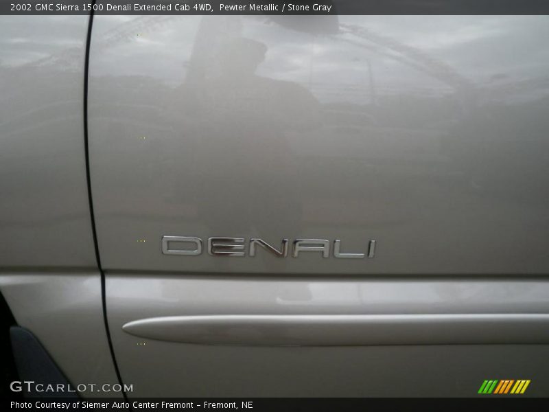 Pewter Metallic / Stone Gray 2002 GMC Sierra 1500 Denali Extended Cab 4WD