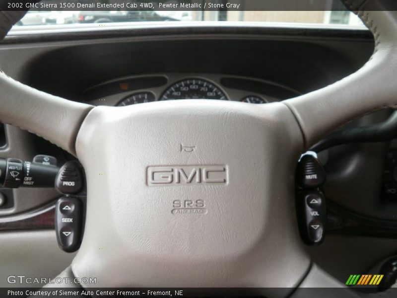 Pewter Metallic / Stone Gray 2002 GMC Sierra 1500 Denali Extended Cab 4WD