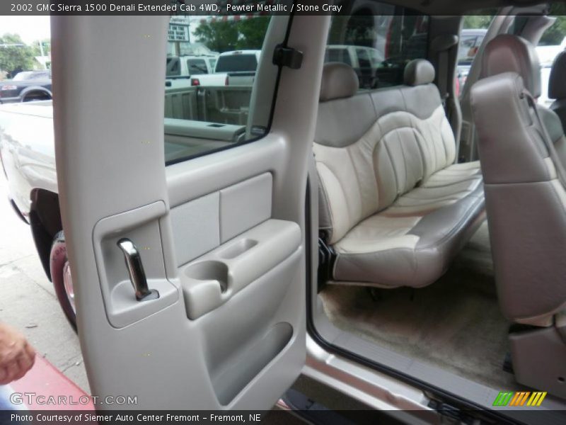 Pewter Metallic / Stone Gray 2002 GMC Sierra 1500 Denali Extended Cab 4WD