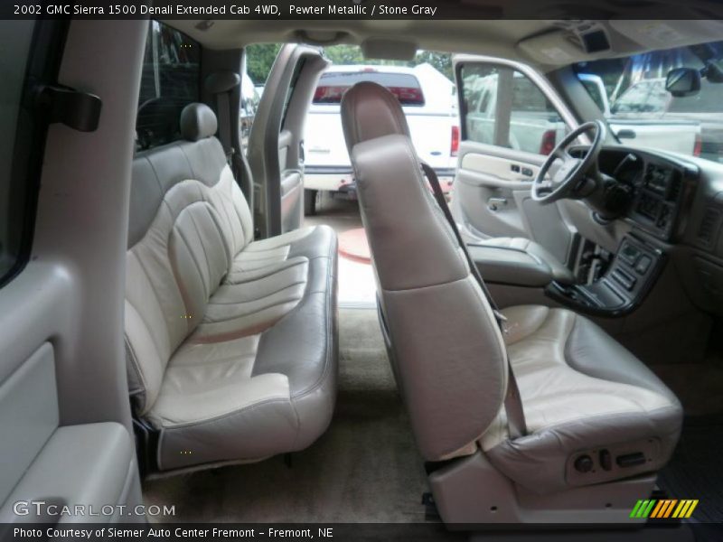 Pewter Metallic / Stone Gray 2002 GMC Sierra 1500 Denali Extended Cab 4WD