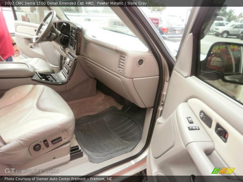 Pewter Metallic / Stone Gray 2002 GMC Sierra 1500 Denali Extended Cab 4WD