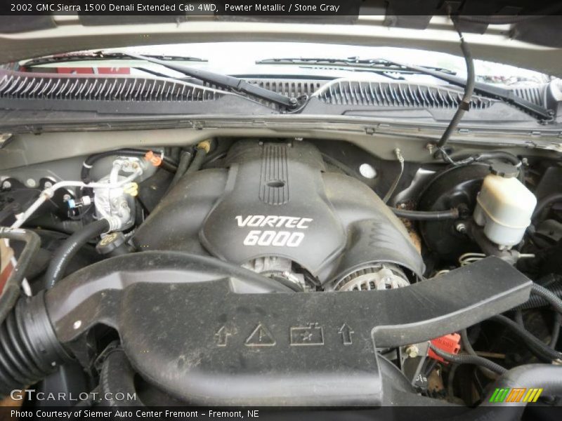 Pewter Metallic / Stone Gray 2002 GMC Sierra 1500 Denali Extended Cab 4WD