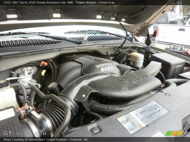 Pewter Metallic / Stone Gray 2002 GMC Sierra 1500 Denali Extended Cab 4WD