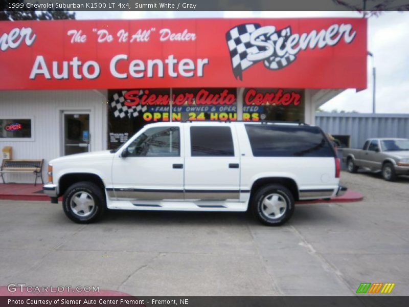 Summit White / Gray 1999 Chevrolet Suburban K1500 LT 4x4